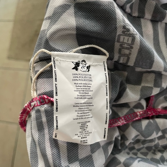 OMighty Mesh Long Sleeve Psychedelic Print Top Size Small - Picture 9 of 10